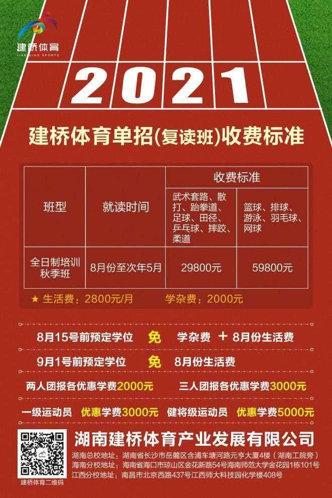 2021届体育单招复读班招生简章